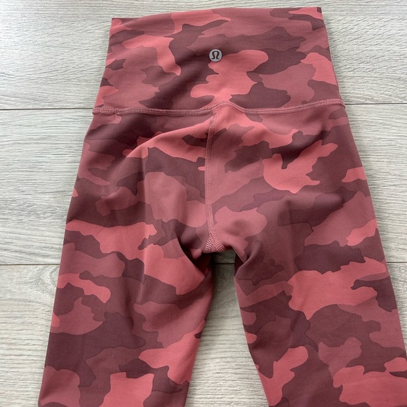 Lululemon Wunder Train High-Rise Crop Leggings 23" Heritage 365 Camo Brier Rose - Picture 7 of 15